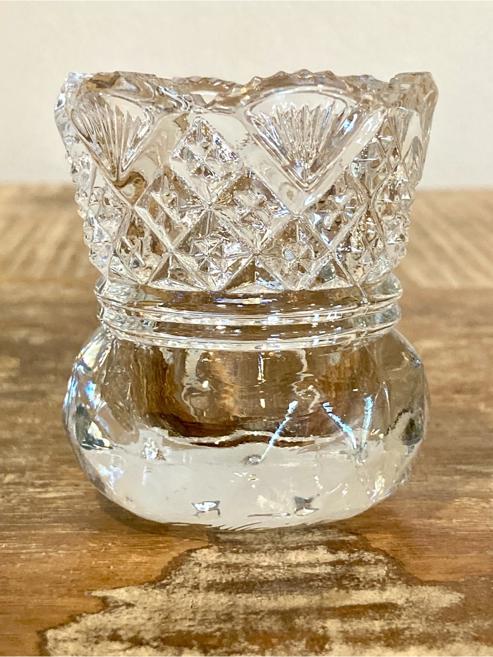 Vintage Pressed Glass Toothpick Holder Pattern #60 Westmoreland Clear